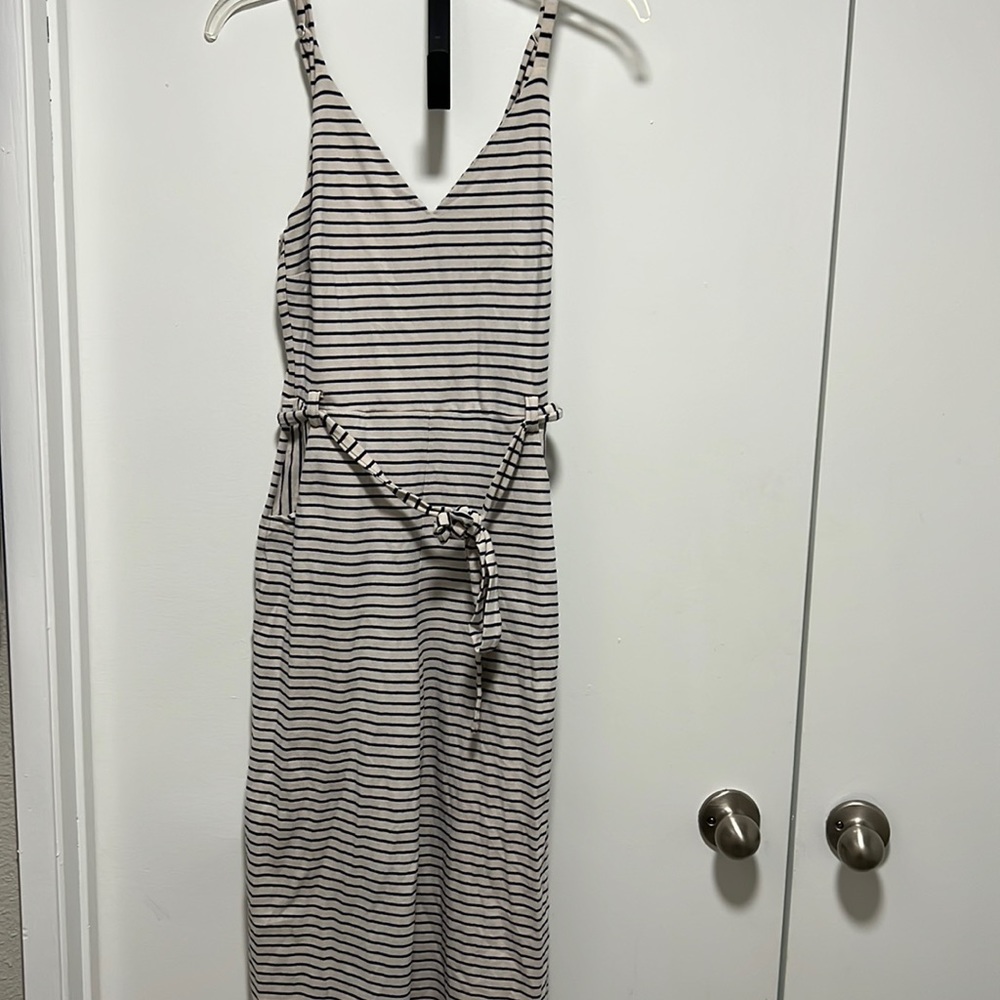 Navy and White Jumpsuit